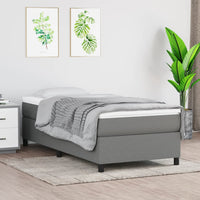 Thumbnail for Boxspringbett Dunkelgrau 90x200 cm Stoff