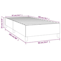Thumbnail for Boxspringbett Schwarz 90x200 cm Stoff