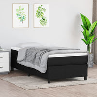 Thumbnail for Boxspringbett Schwarz 90x200 cm Stoff
