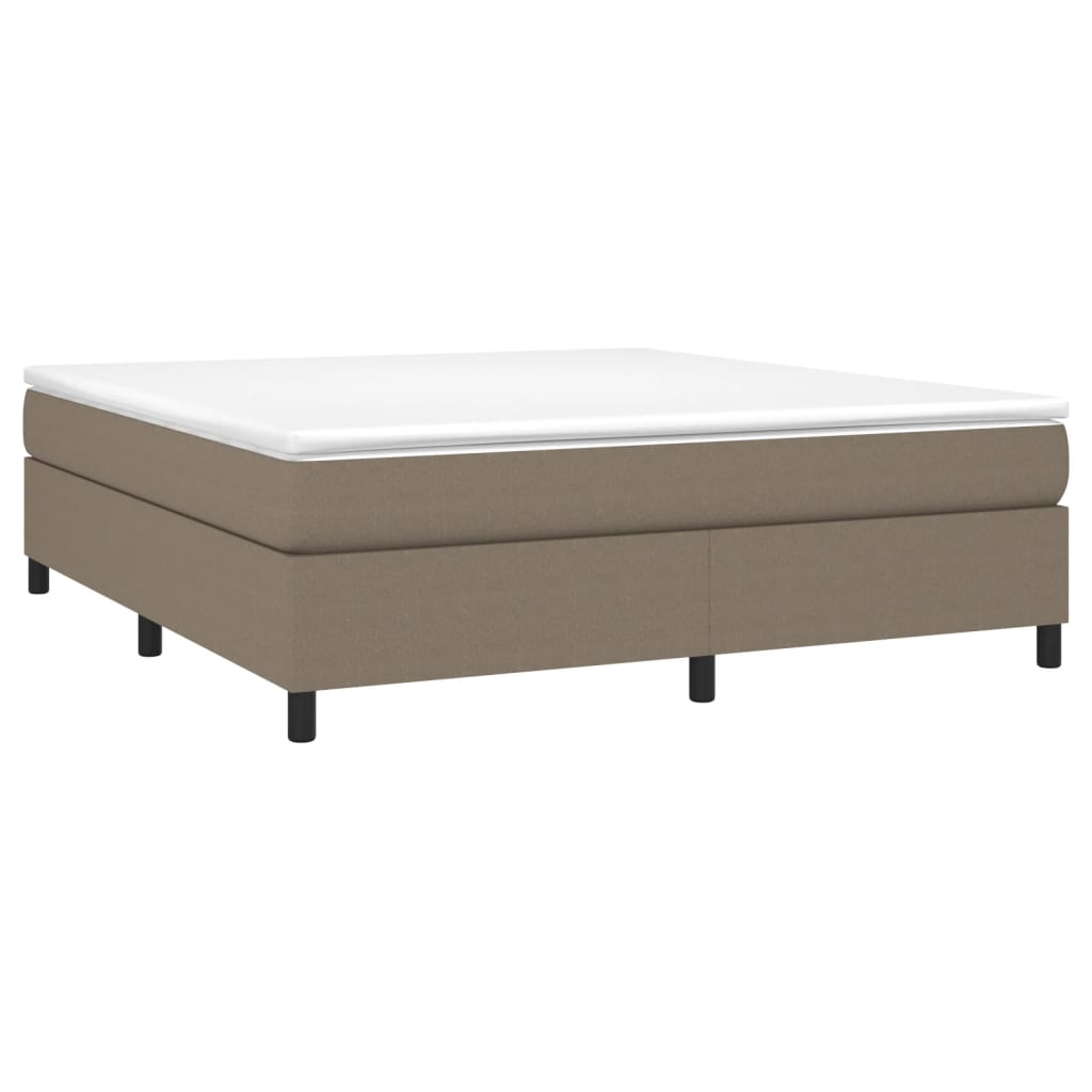 Boxspringbett Taupe 180x200 cm Stoff