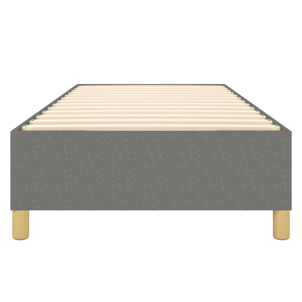 Boxspringbett Dunkelgrau 100x200 cm Stoff