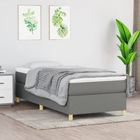Thumbnail for Boxspringbett Dunkelgrau 100x200 cm Stoff