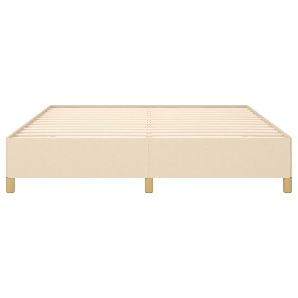 Boxspringbett Creme 160x200 cm Stoff