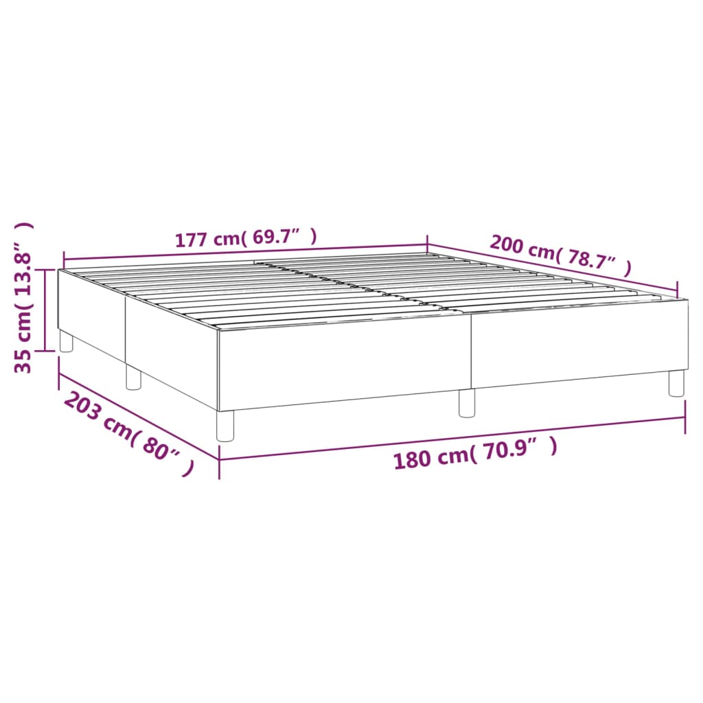 Boxspringbett Dunkelbraun 180x200 cm Stoff