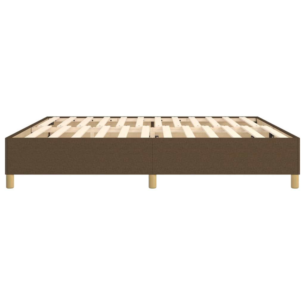 Boxspringbett Dunkelbraun 200x200 cm Stoff
