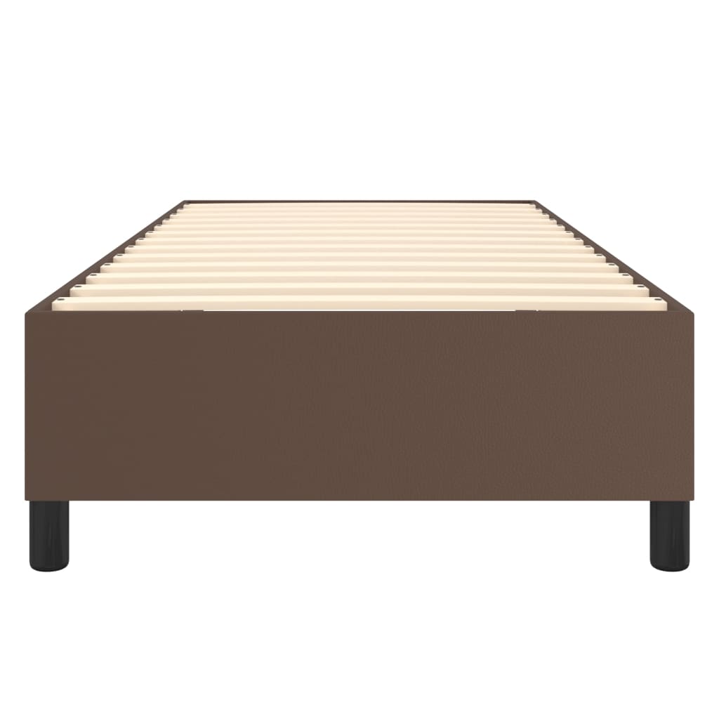 Boxspringbett Braun 80x200 cm Kunstleder