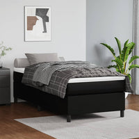 Thumbnail for Boxspringbett Schwarz 90x190 cm Kunstleder