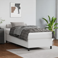 Thumbnail for Boxspringbett Weiß 90x190 cm Kunstleder