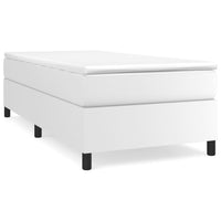 Thumbnail for Boxspringbett Weiß 100x200 cm Kunstleder