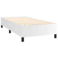 Thumbnail for Boxspringbett Weiß 100x200 cm Kunstleder