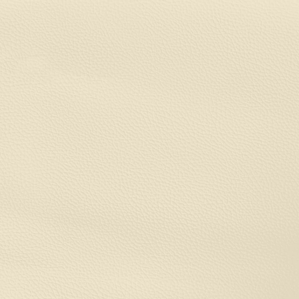 Boxspringbett Creme 140x190 cm Kunstleder