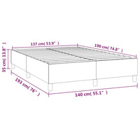 Thumbnail for Boxspringbett Grau 140x190 cm Kunstleder