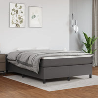 Thumbnail for Boxspringbett Grau 140x190 cm Kunstleder