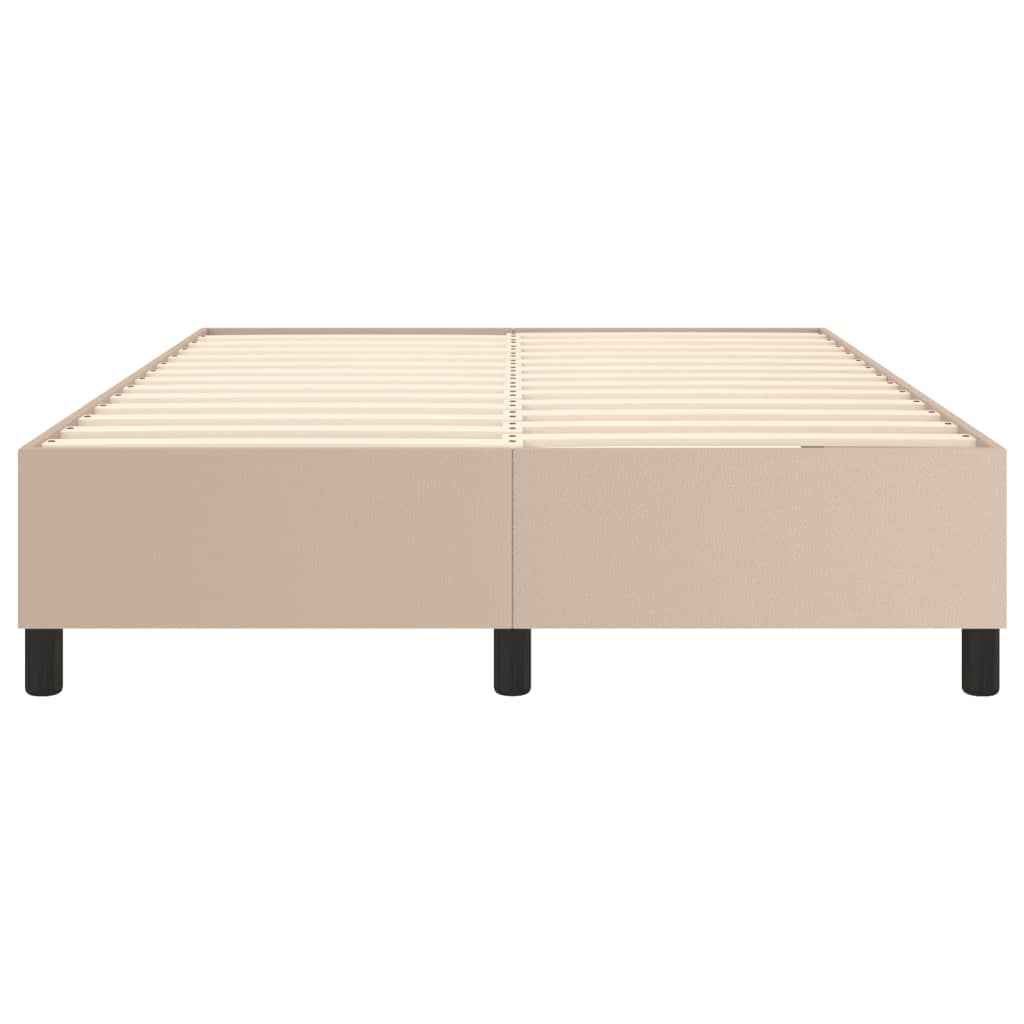 Boxspringbett Cappuccino-Braun 140x200 cm Kunstleder