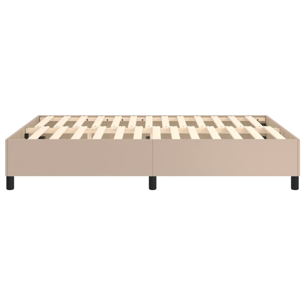 Boxspringbett Cappuccino-Braun 140x200 cm Kunstleder
