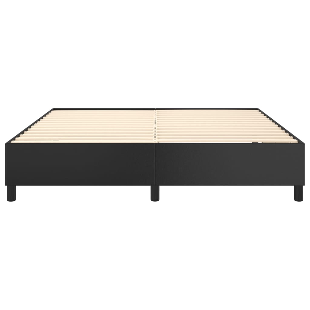 Boxspringbett Schwarz 160x200 cm Kunstleder