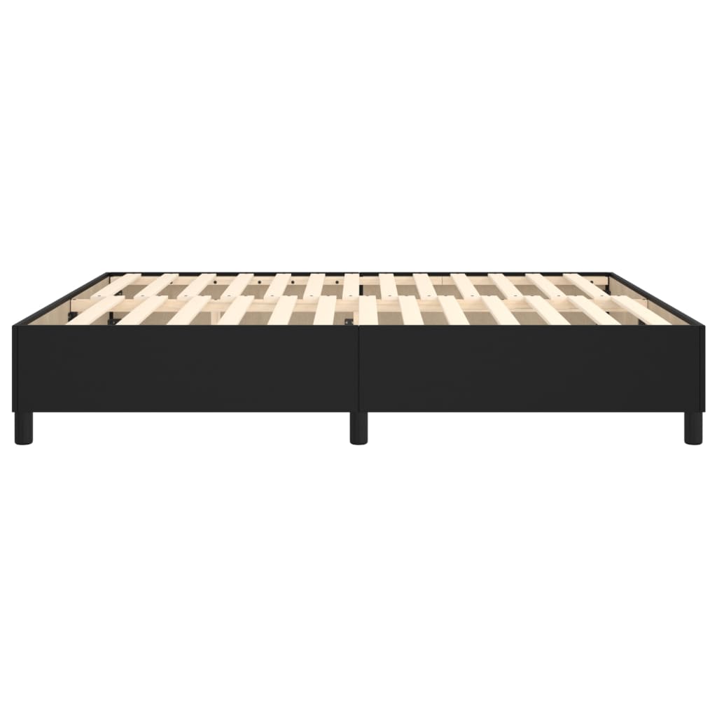 Boxspringbett Schwarz 160x200 cm Kunstleder
