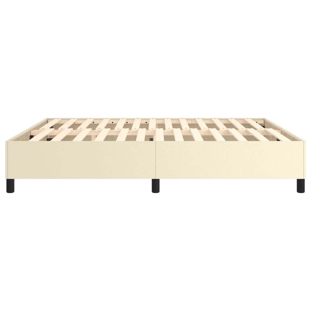 Boxspringbett Creme 160x200 cm Kunstleder