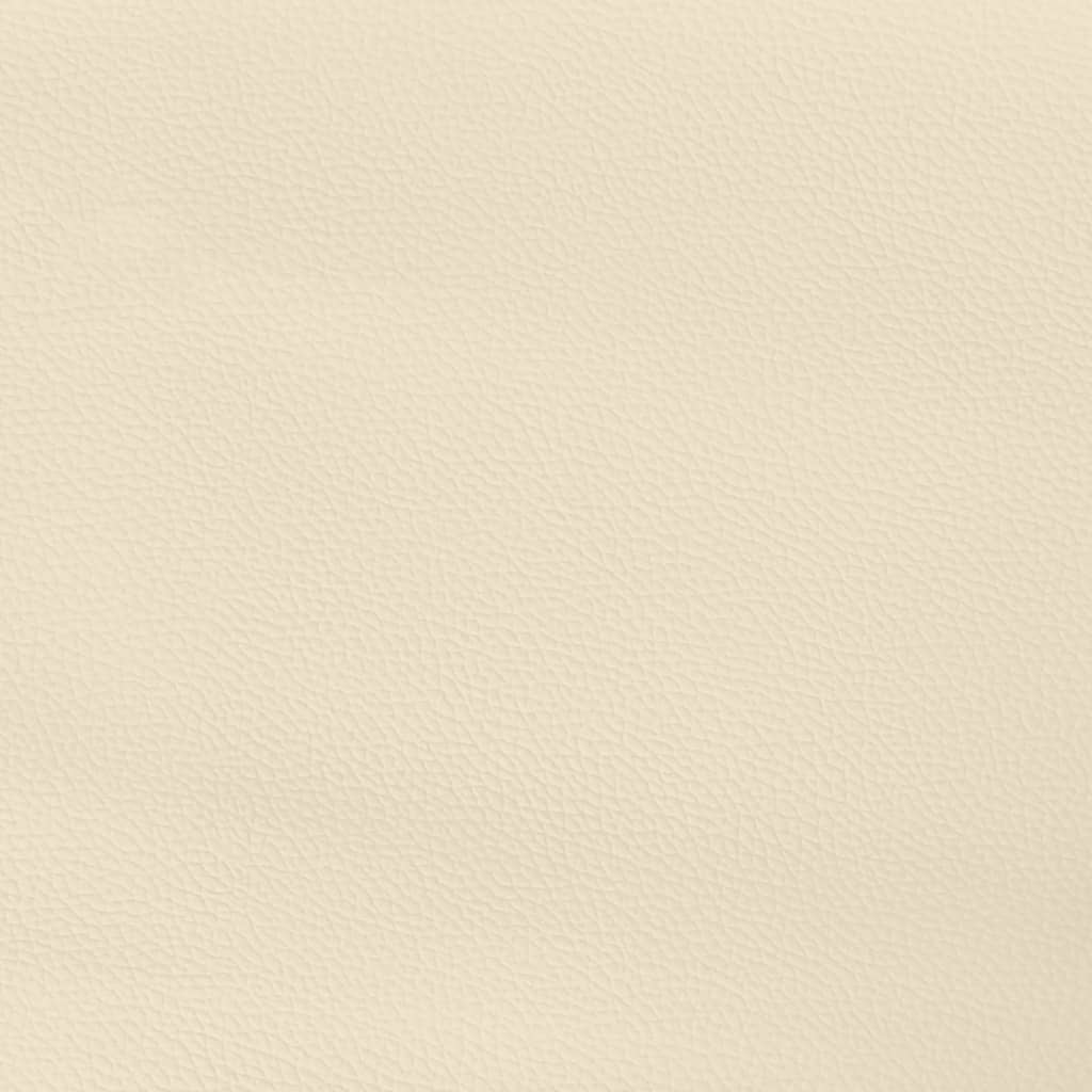 Boxspringbett Creme 160x200 cm Kunstleder