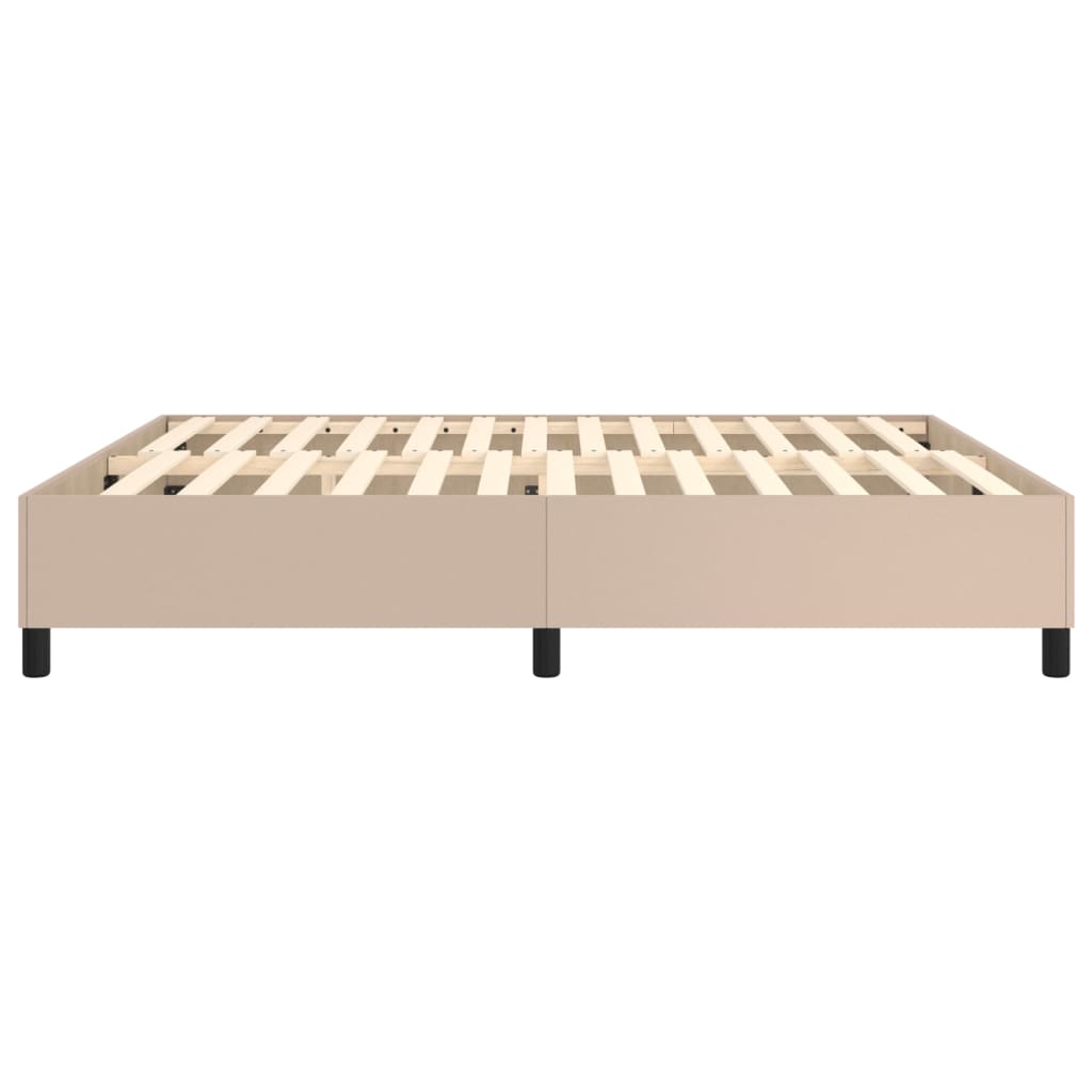 Boxspringbett Cappuccino-Braun 160x200 cm Kunstleder