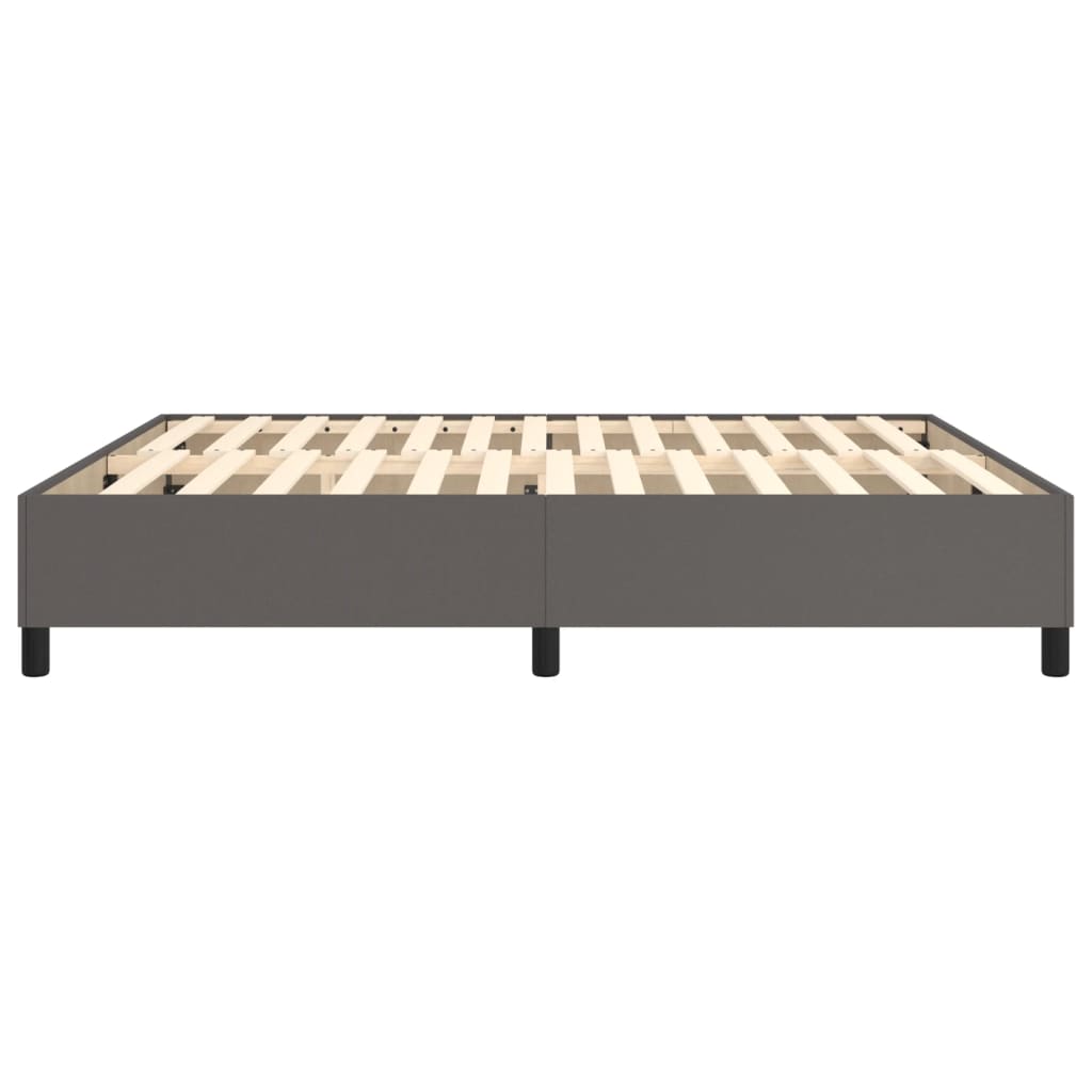 Boxspringbett Grau 180x200 cm Kunstleder