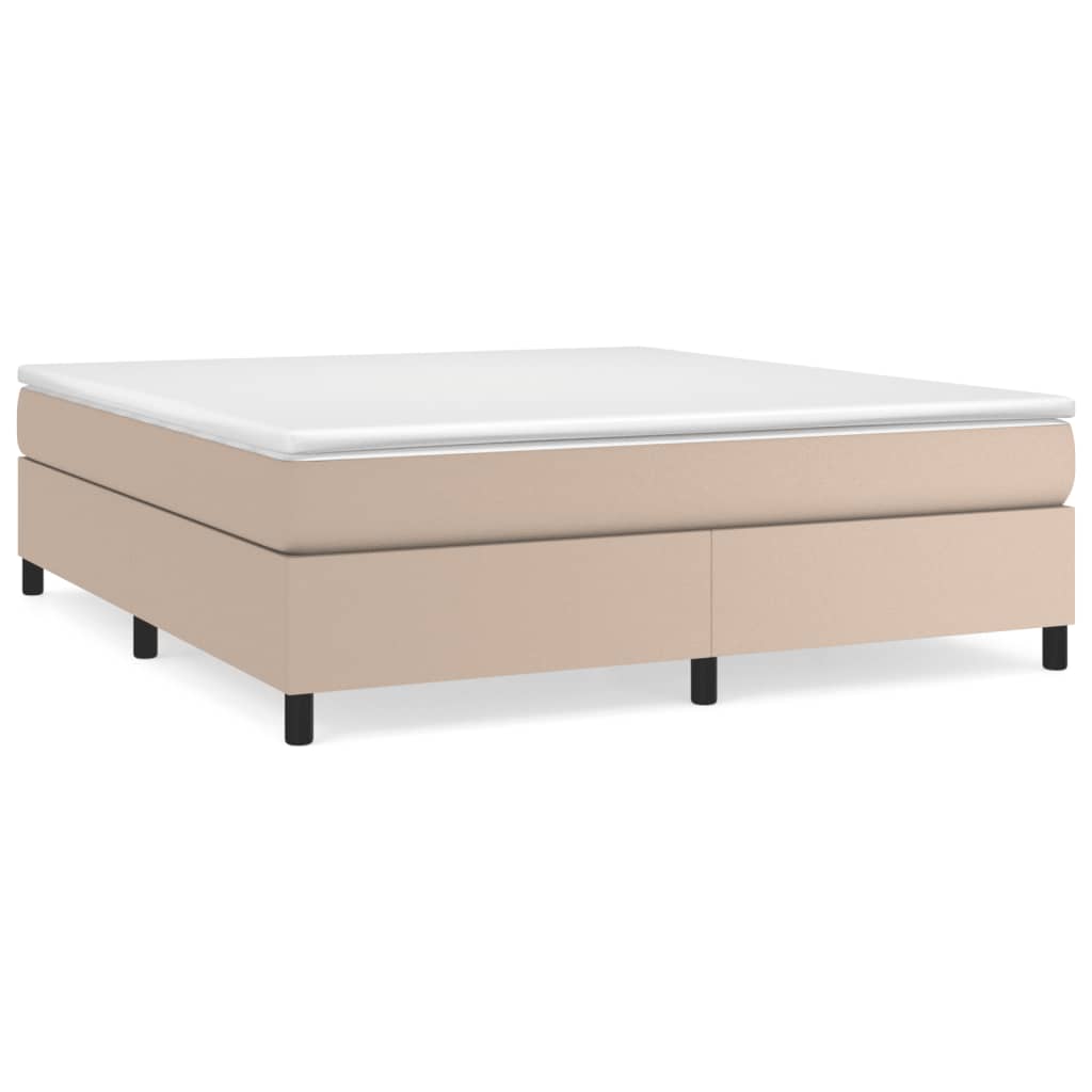 Boxspringbett Cappuccino-Braun 180x200 cm Kunstleder