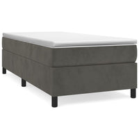 Thumbnail for Boxspringbett Dunkelgrau 90x200 cm Samt