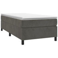 Thumbnail for Boxspringbett Dunkelgrau 90x200 cm Samt