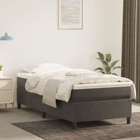 Thumbnail for Boxspringbett Dunkelgrau 90x200 cm Samt