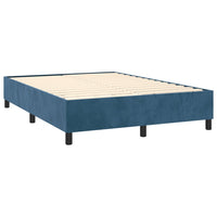 Thumbnail for Boxspringbett Dunkelblau 140x200 cm Samt