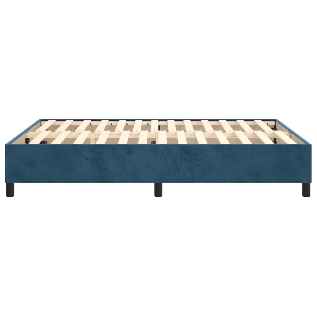 Boxspringbett Dunkelblau 140x200 cm Samt