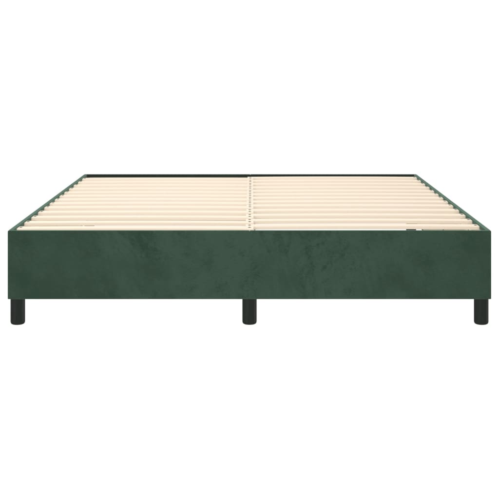 Boxspringbett Dunkelgrün 160x200 cm Samt