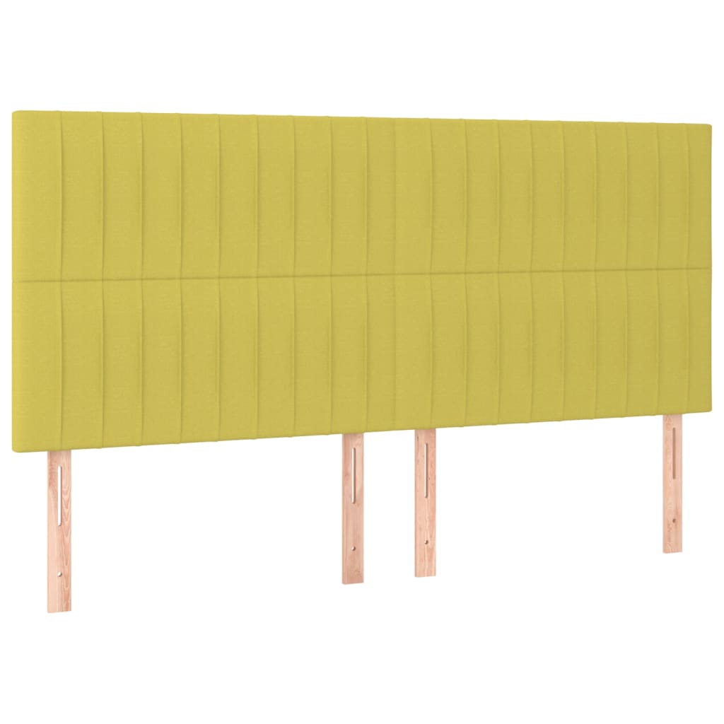 Kopfteile 4 Stk. Grün 80x5x78/88 cm Stoff