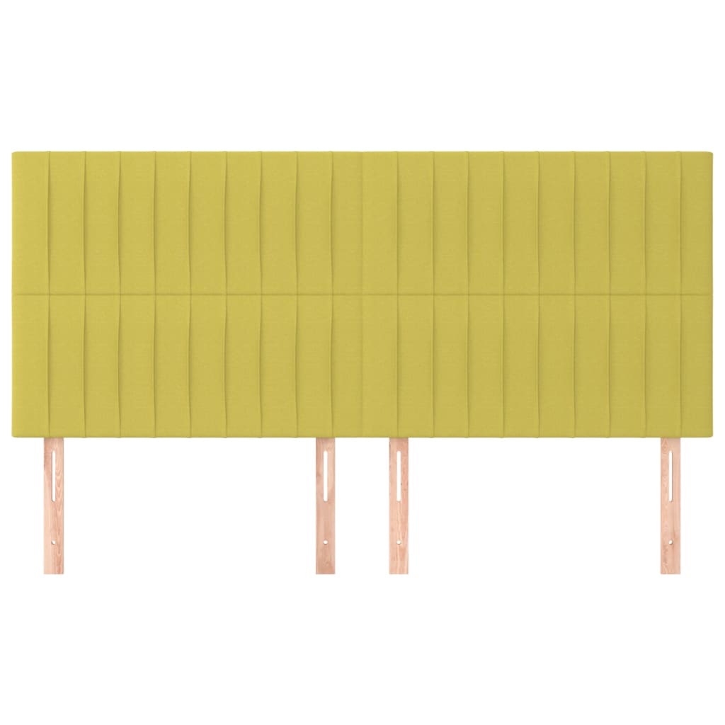 Kopfteile 4 Stk. Grün 80x5x78/88 cm Stoff