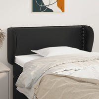 Thumbnail for Kopfteil mit Ohren Schwarz 93x23x78/88 cm Kunstleder