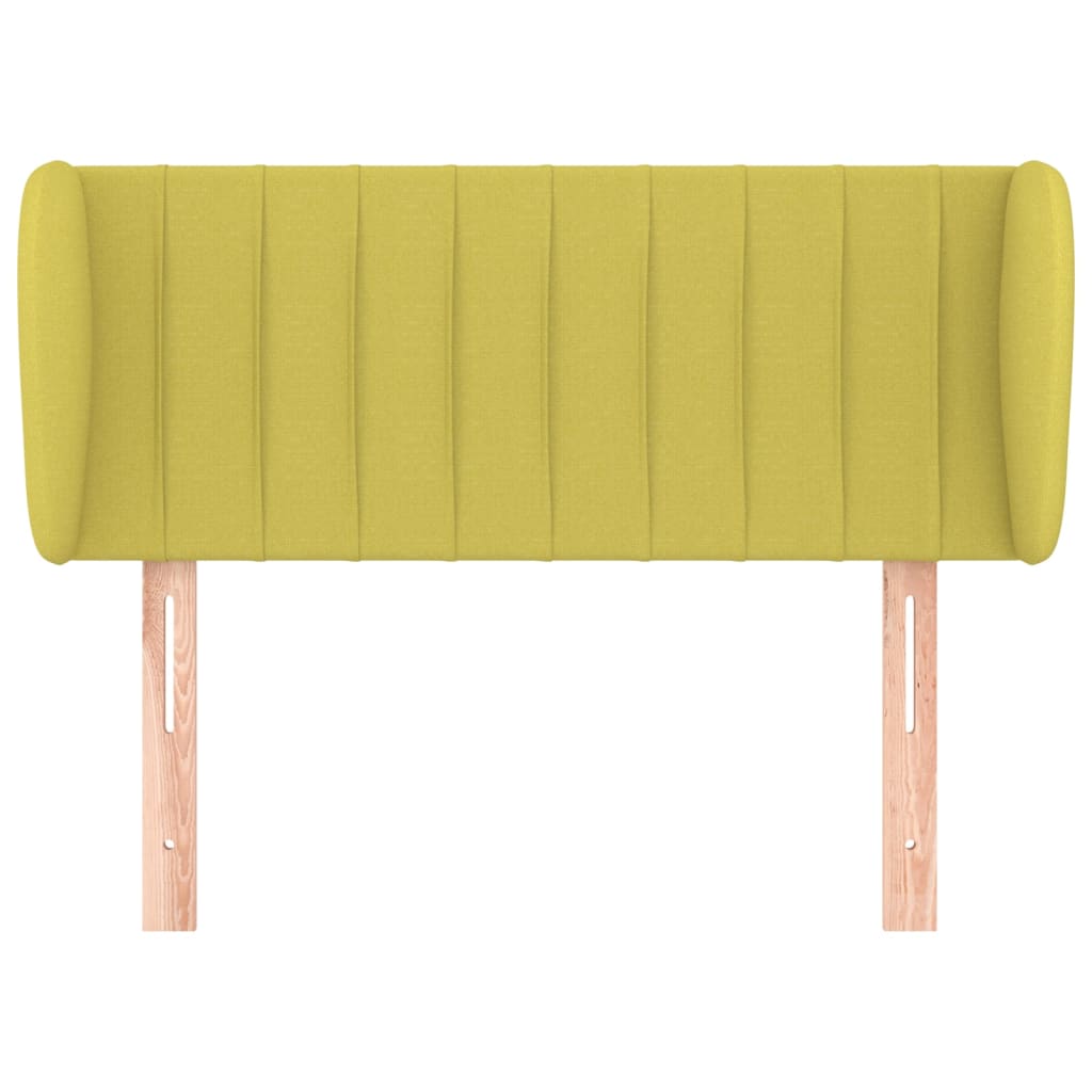 Kopfteil mit Ohren Grün 93x23x78/88 cm Stoff