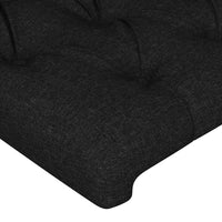 Thumbnail for Kopfteil mit Ohren Schwarz 93x23x78/88 cm Stoff