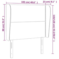 Thumbnail for Kopfteil mit Ohren Grün 103x23x118/128 cm Stoff