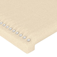 Thumbnail for Kopfteil mit Ohren Creme 147x23x118/128 cm Stoff