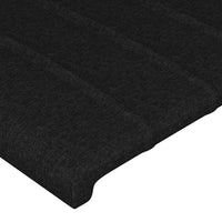 Thumbnail for Kopfteil mit Ohren Schwarz 93x23x118/128 cm Stoff