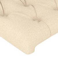 Thumbnail for Kopfteil mit Ohren Creme 83x23x118/128 cm Stoff