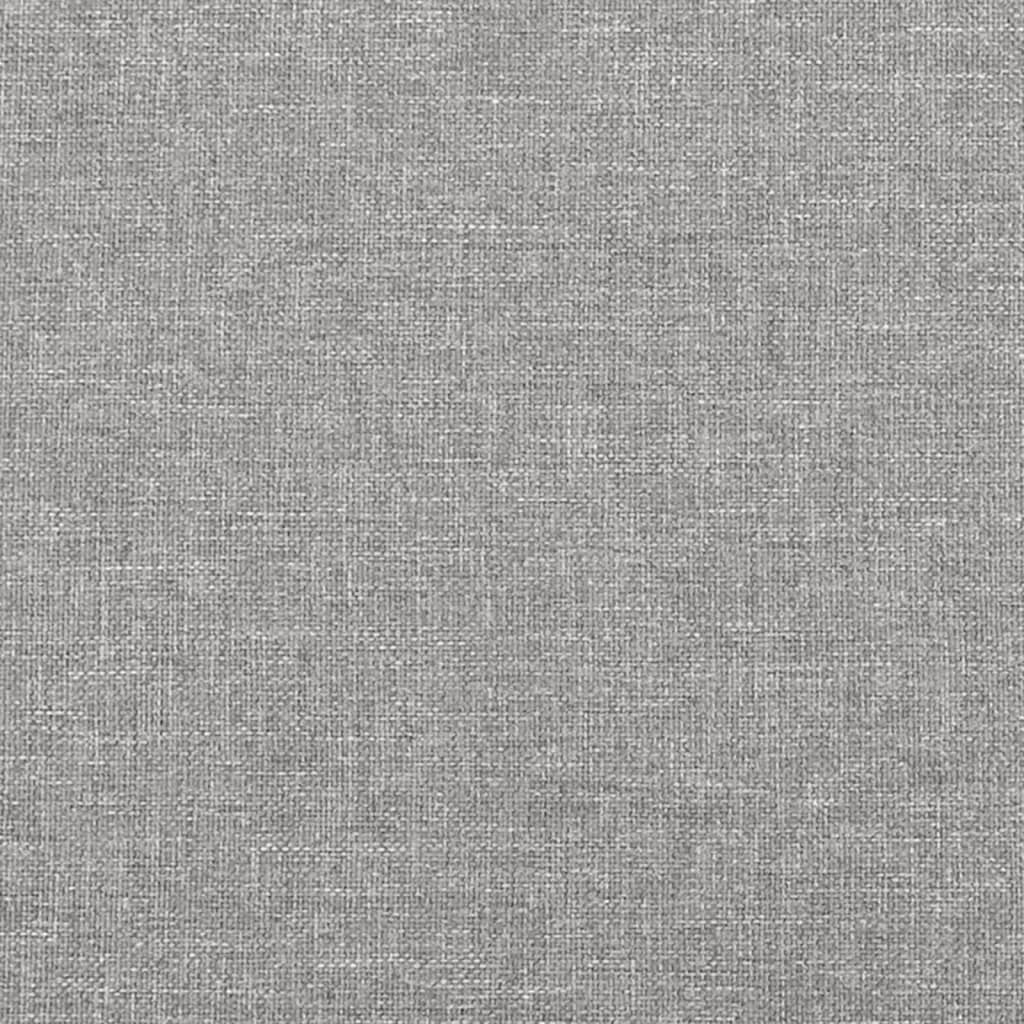 Kopfteil mit Ohren Hellgrau 203x23x118/128 cm Samt