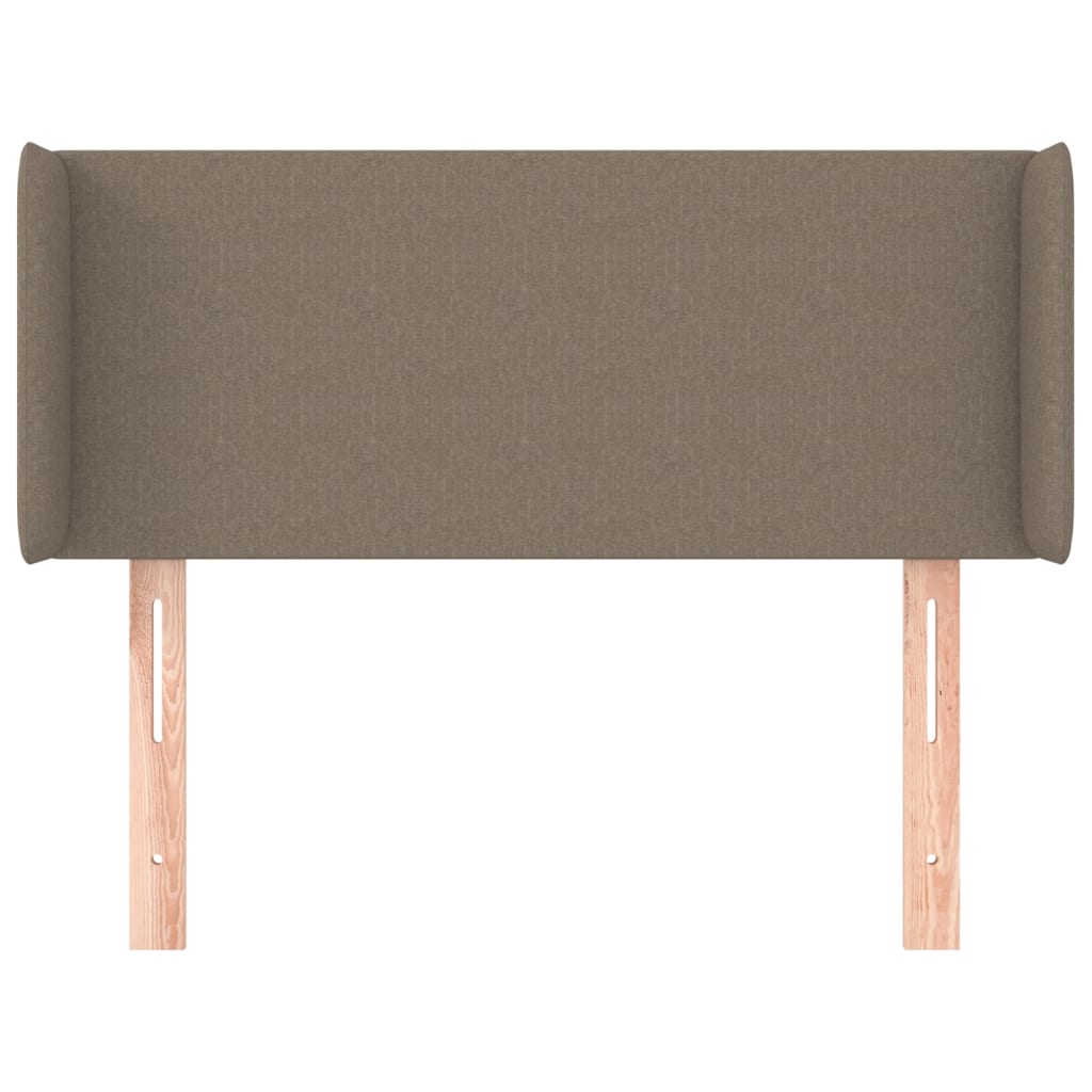 Kopfteil mit Ohren Taupe 83x16x78/88 cm Stoff
