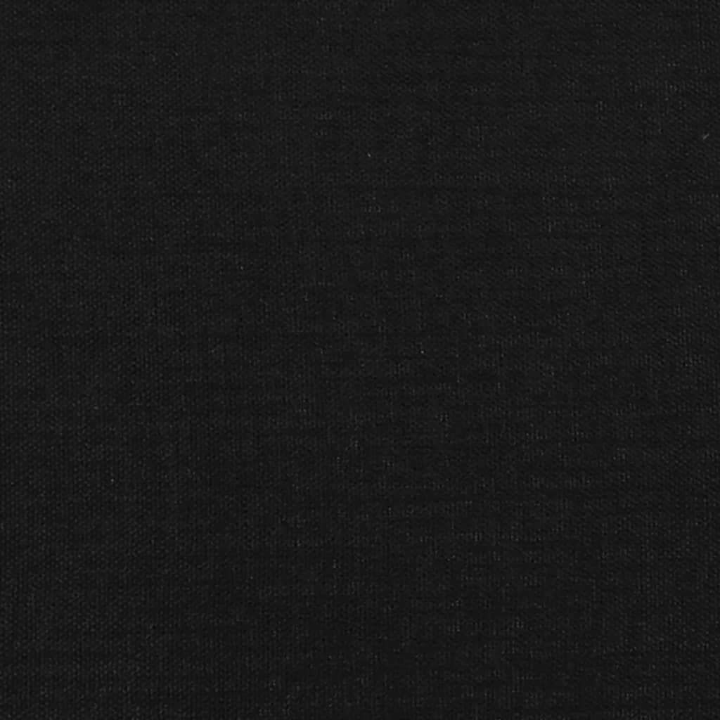 Kopfteil mit Ohren Schwarz 203x16x78/88 cm Stoff