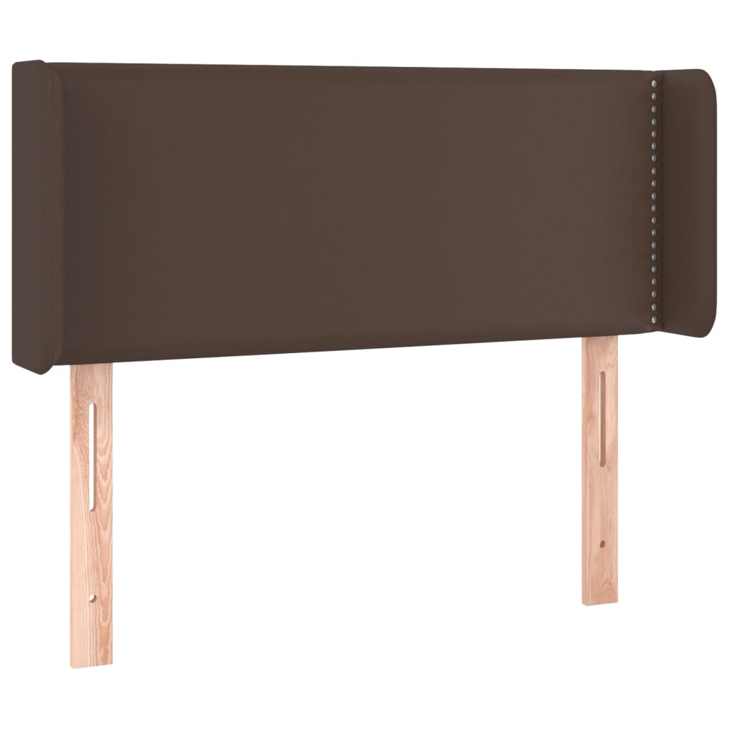 Kopfteil mit Ohren Braun 103x16x78/88 cm Kunstleder