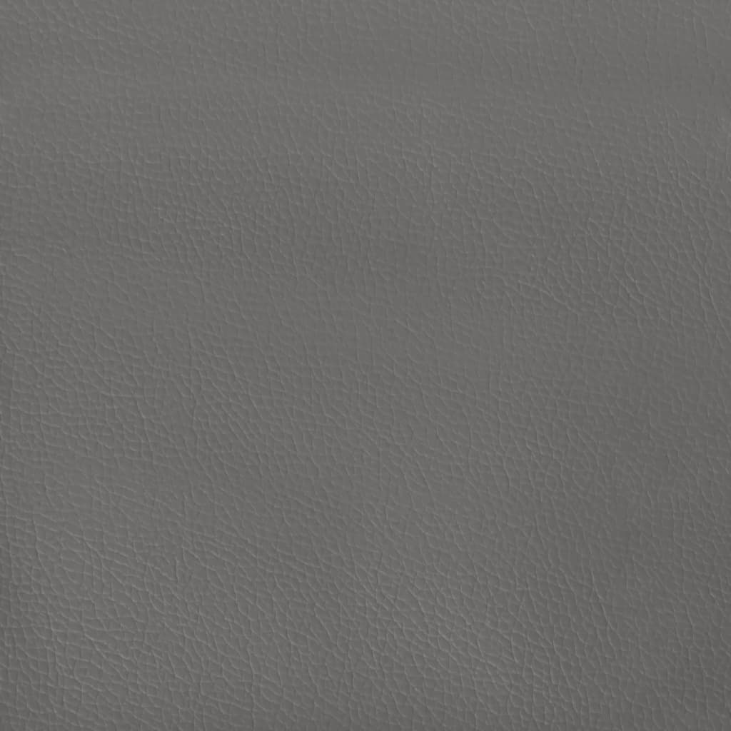 Kopfteil mit Ohren Grau 183x16x78/88 cm Kunstleder