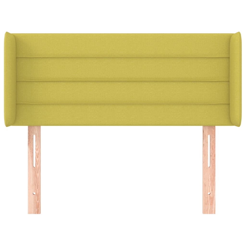 Kopfteil mit Ohren Grün 103x16x78/88 cm Stoff