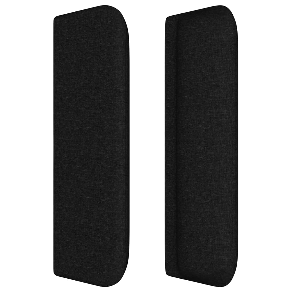 Kopfteil mit Ohren Schwarz 147x16x78/88 cm Stoff