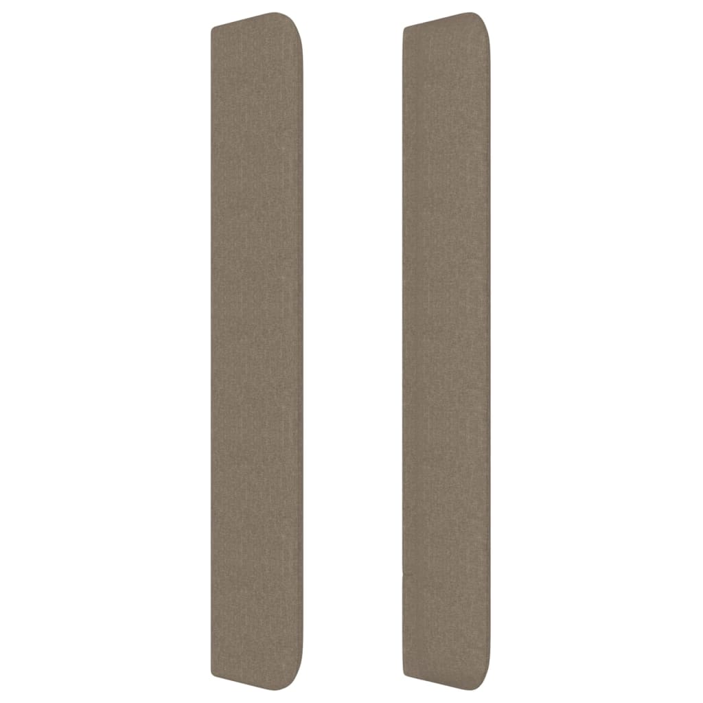 Kopfteil mit Ohren Taupe 183x16x118/128 cm Stoff