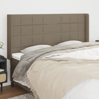 Thumbnail for Kopfteil mit Ohren Taupe 183x16x118/128 cm Stoff